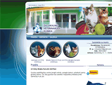 Tablet Screenshot of kaciuklinika.veterinarijosklinika.eu